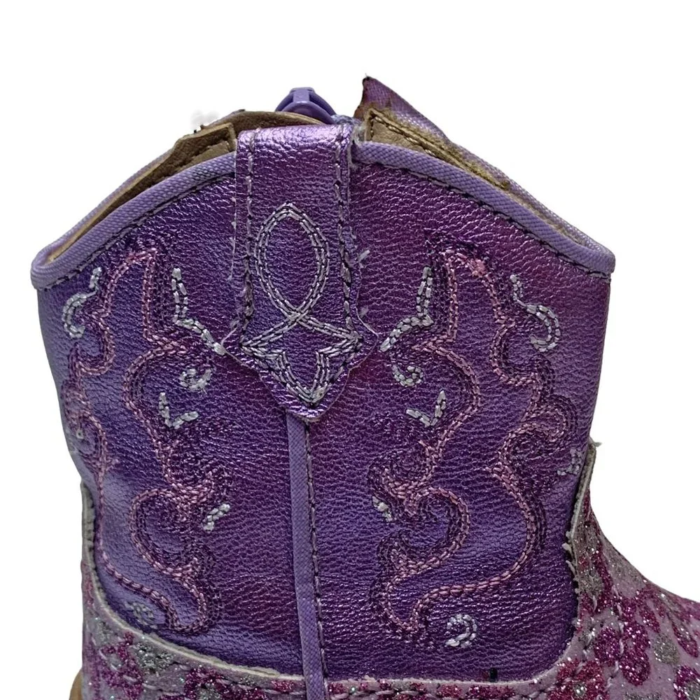 ROPER 09-016-1901-1520 Lavender Glitter‎ Floral Cowbaby Booties